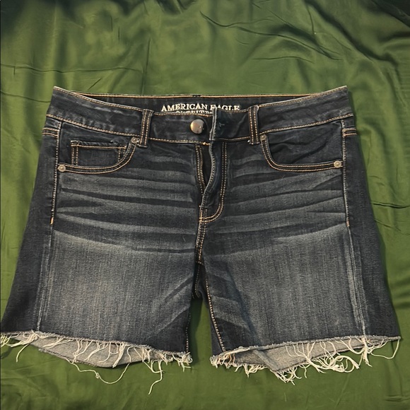 American Eagle Outfitters Pants - American Eagle Outfitters Blue Jean Shorts with Raw Hem